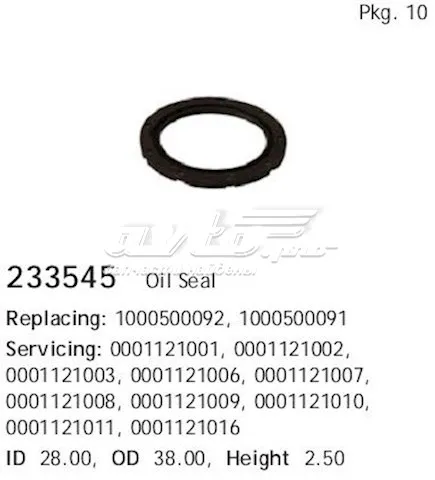 Kit de reparación de motor de arranque 233545 Cargo