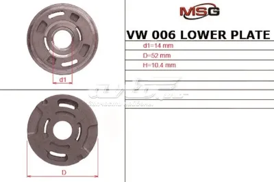 Juego de reparación de bomba de dirección hidráulica MS GROUP VW006LPLATE