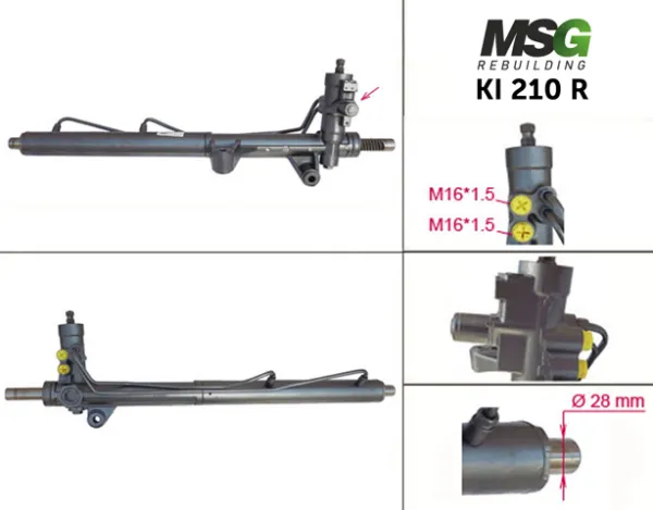 Cremallera de dirección KI210R MSG Rebuilding