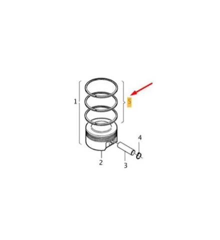Juego de aros de pistón para motor, sobremedida (+0,25 mm) 31493196 Volvo