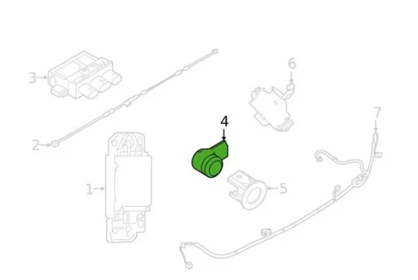 Sensor de aparcamiento trasero A22390500059999 Mercedes