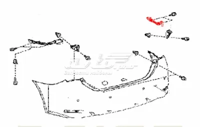Soporte de parachoques trasero exterior derecho TOYOTA 5257502120