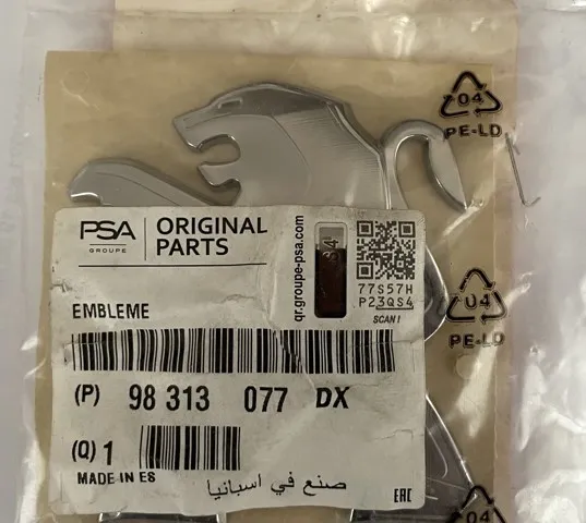 Emblema 98313077DX Peugeot/Citroen