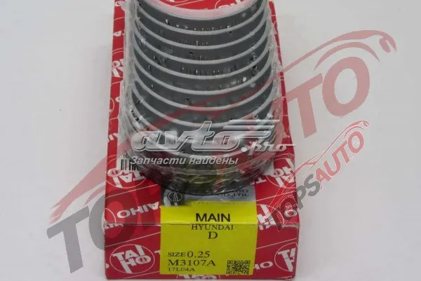 Juego de cojinetes de cigüeñal, cota de reparación (+0,25 mm) M3107A025 Taiho