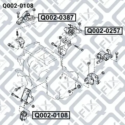 Soporte de motor delantero Q0020108 Q-fix