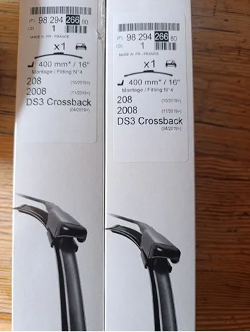 Escobilla del limpiaparabrisas del lado del conductor 1682775580 Peugeot/Citroen