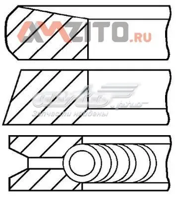 Aros de pistón para 1 cilindro, STD 0813750000 Goetze